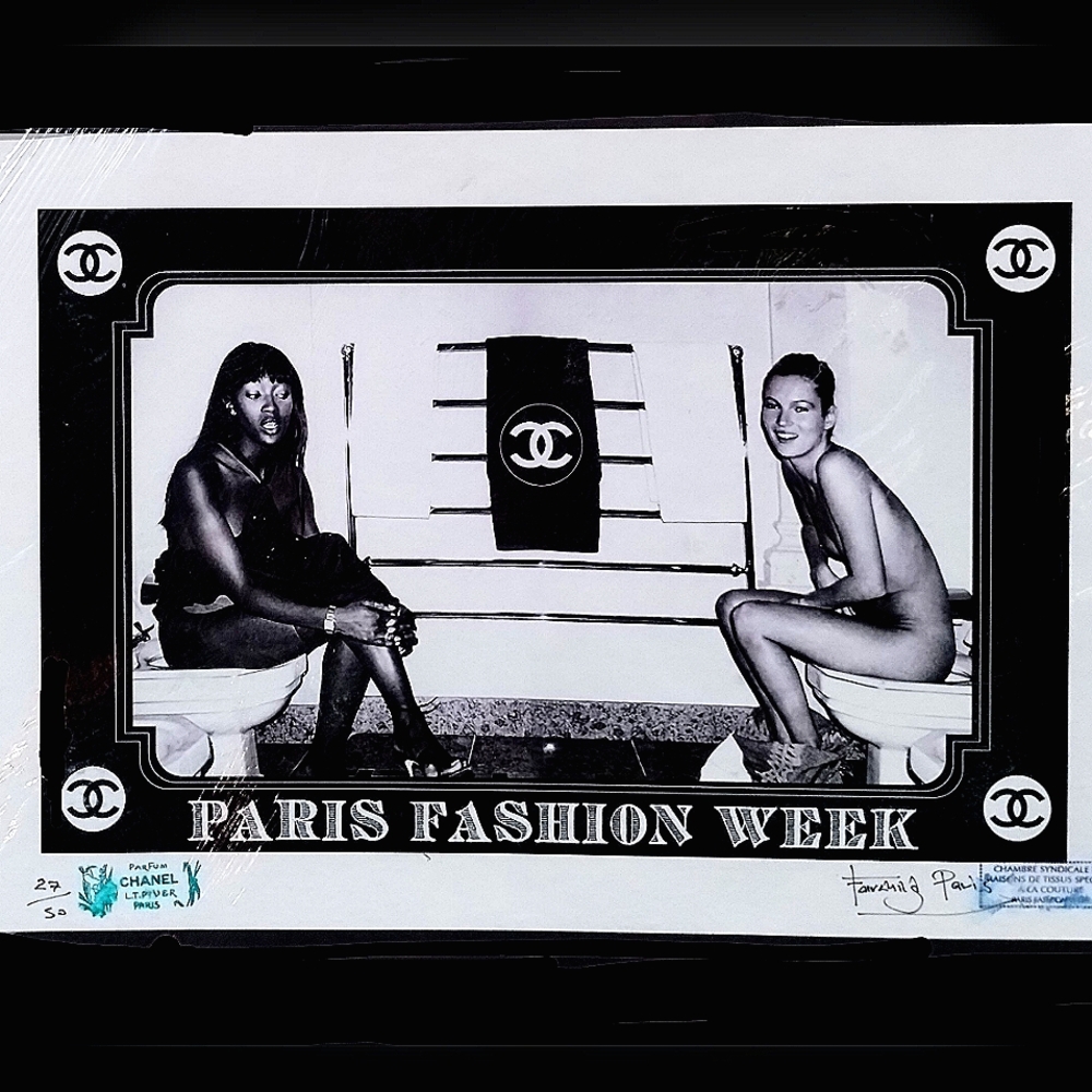 Kate & Naomi, Paris Fashion Week, CHANEL, Print by Fairchild Paris